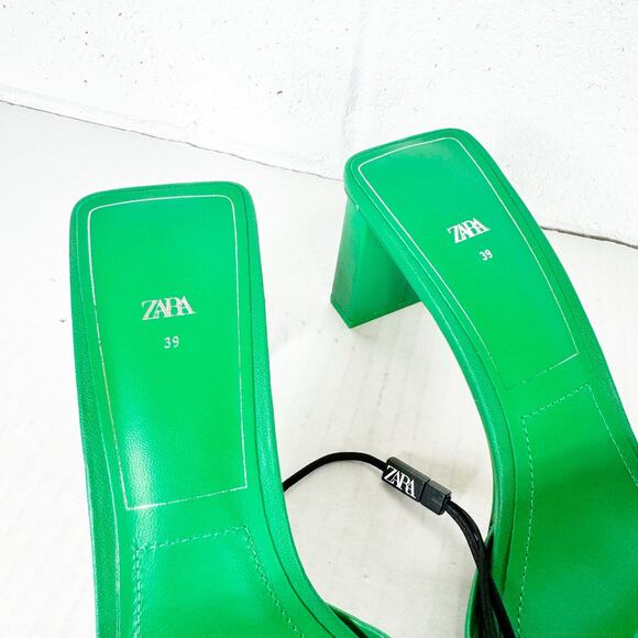 Zara Emerald Braided Heels - Picture 7 of 8